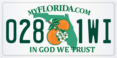 FL license plate 0281WI
