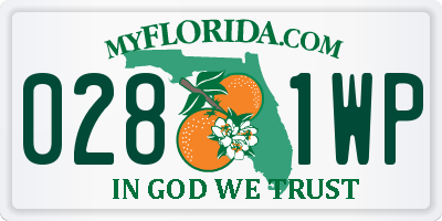 FL license plate 0281WP