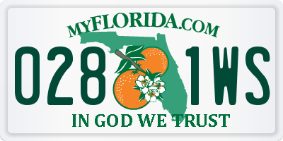 FL license plate 0281WS