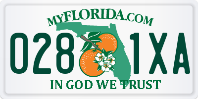 FL license plate 0281XA