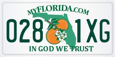 FL license plate 0281XG