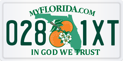 FL license plate 0281XT