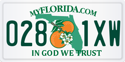 FL license plate 0281XW