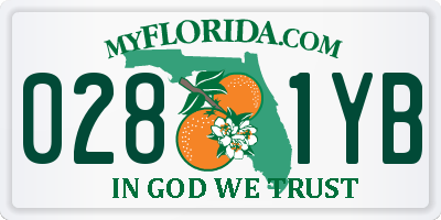 FL license plate 0281YB