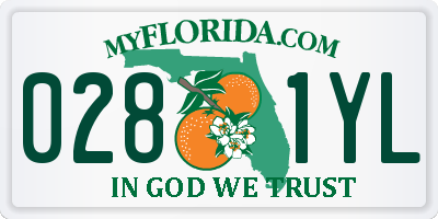 FL license plate 0281YL