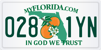 FL license plate 0281YN