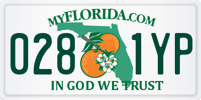 FL license plate 0281YP