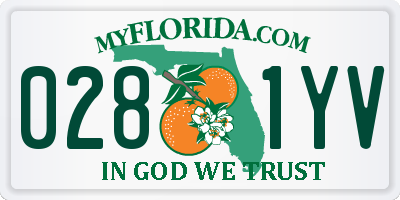 FL license plate 0281YV