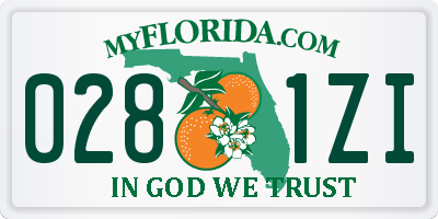 FL license plate 0281ZI