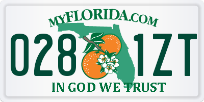 FL license plate 0281ZT