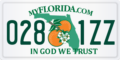 FL license plate 0281ZZ