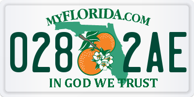 FL license plate 0282AE