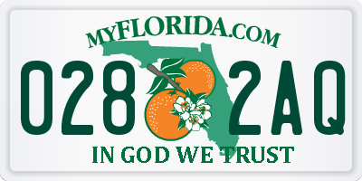 FL license plate 0282AQ
