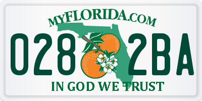 FL license plate 0282BA