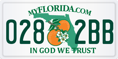 FL license plate 0282BB