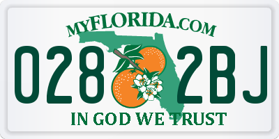 FL license plate 0282BJ