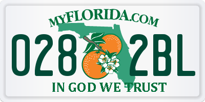 FL license plate 0282BL