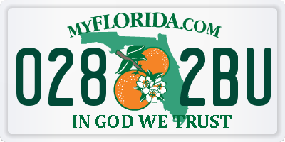 FL license plate 0282BU