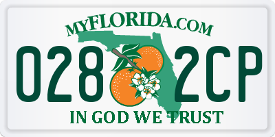 FL license plate 0282CP
