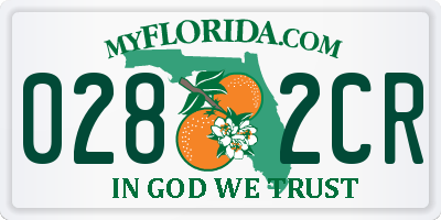 FL license plate 0282CR