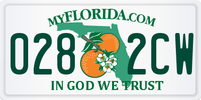 FL license plate 0282CW
