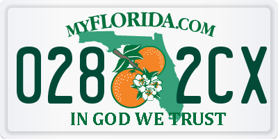 FL license plate 0282CX