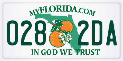 FL license plate 0282DA