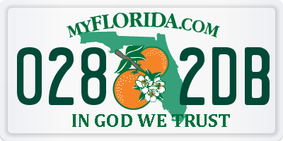 FL license plate 0282DB