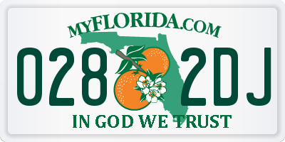 FL license plate 0282DJ