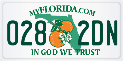 FL license plate 0282DN