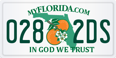 FL license plate 0282DS