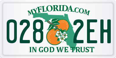 FL license plate 0282EH