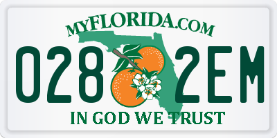 FL license plate 0282EM