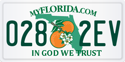 FL license plate 0282EV