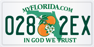 FL license plate 0282EX
