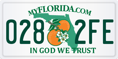FL license plate 0282FE