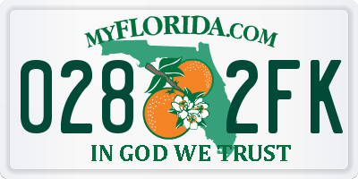 FL license plate 0282FK