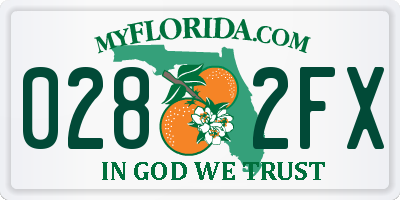 FL license plate 0282FX