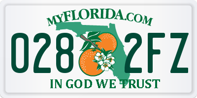FL license plate 0282FZ