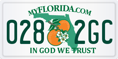 FL license plate 0282GC