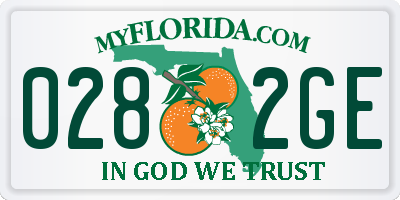 FL license plate 0282GE