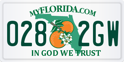FL license plate 0282GW