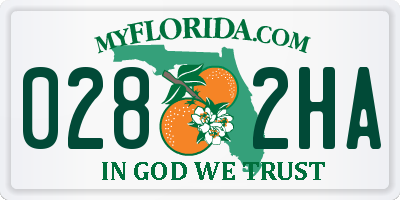 FL license plate 0282HA