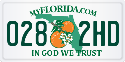 FL license plate 0282HD
