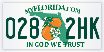 FL license plate 0282HK