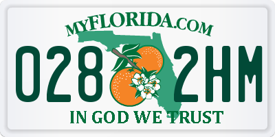 FL license plate 0282HM