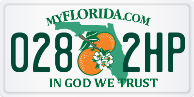 FL license plate 0282HP