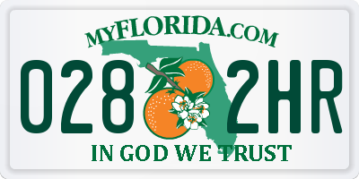 FL license plate 0282HR