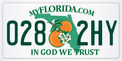 FL license plate 0282HY