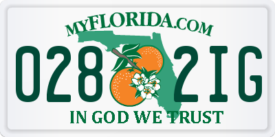 FL license plate 0282IG